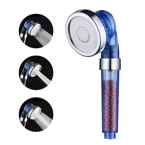 3 funzioni filtro a cristallo pietra acqua flessibile movimento risparmio soffione doccia pressurizzazione doccetta - Product Image 2