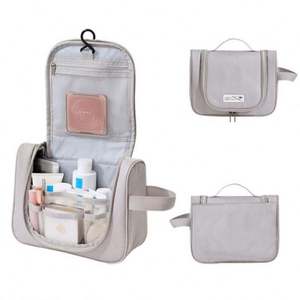 New Design Hangable <b>Makeup</b> <b>Bag</b> Wash Toiletry <b>Bag</b> Travel Cosmetics Storage <b>Bag</b> <b>With</b> Handle and <b>Compartments</b> - Product Image 1