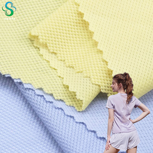 Bướm Lưới Dệt Kim Đồng Bằng Dệt Vải Đàn Hồi Lưới Thoáng Khí Nhanh Chóng Làm Khô 88% Nylon 12% Spandex T-Shirt Thể Thao Vải - Product Image 1