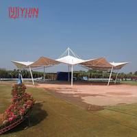 Structure de Toiture en Membrane Tissée en Acier pour Aménagement Paysager Extérieur, Abri de Piscine et Couverture de Terrain