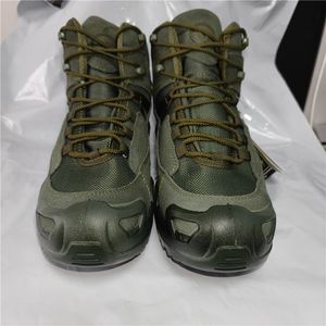 Bottes de randonnée mi-hautes vertes TSB07 en cuir de vachette et daim, durables et résistantes - Product Image 5