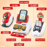 Caja Registradora Electrónica de Juguete para Supermercado, Juego de Simulación de Comercio Minorista, Edición Familiar, Venta al por Mayor, Reventa Global