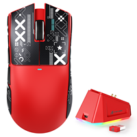 Souris de jeu sans fil ATTACK SHARK X11 blanche, 63g ultra-légère, RGB, station de charge magnétique, PAW3311 22000 DPI, tri-mode, batterie 65H
