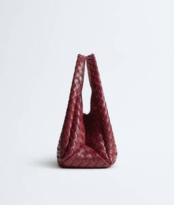 Bottega BV Travel Campana Shoulder Bag with Archival Silhouette in Supple Intrecciato Leather Featuring a Tie Closure Veneta - Product Image 4