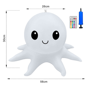 Pulpo <span class=keywords><strong>Solar</strong></span> piscina luz iluminación con Control remoto Sensor de paisaje luces inflables brillo brillante <span class=keywords><strong>Solar</strong></span> alimentado estanque flotante - Product Image 2