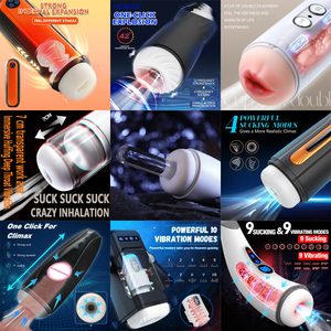 Juguetes sexuales automáticos para hombres Stroker, masturbador masculino, venta al por mayor de adultos, función de empuje y calentamiento vibratorio - Product Image 6