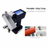 Impresora de inyección de tinta portátil Android de matriz de puntos DOD de 32 puntos (62-124 mm) para placa de acero, tubería, hormigón, cartón, viga, fecha y código de lote