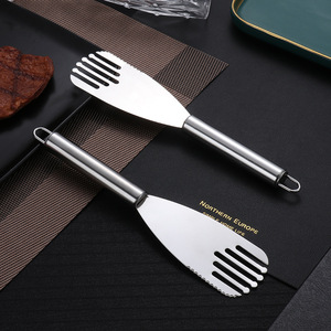 Stainless Steel Multi Purpose Cooking Spatula <b>Set</b> 2 Pieces For <b>Baking</b> Grilling Steak Cake Kitchen Tool - Product Image 1