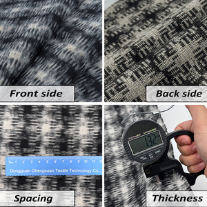 Tessuto Satinato a Quadri Spazzolato Caldo con Texture Chiara, Lana a Pelo Corto Mista, Peso Medio Traspirante per la Realizzazione di Abiti da Ragazza - Product Image 3