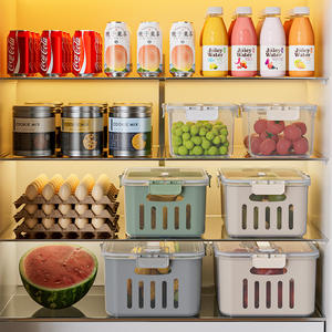 กล่องเก็บอาหาร Bxh001ทรงสี่เหลี่ยมผืนผ้ามีฝาปิดสุญญากาศพร้อมฟังก์ชันระบายน้ำสำหรับการตั้งแคมป์และใช้ในครัวเรือน - Product Image 1