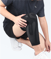 Long coussin de silicone en nylon noir, pour musculation, musculation, levage des cuisses, protection de sport, pour les jambes, manchons pour les cuisses