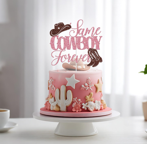 Vente en gros de papier de Cowboy Topper chapeau de Cowboy botte fer à <span class=keywords><strong>cheval</strong></span> <span class=keywords><strong>thème</strong></span> Cowboy fête Dessert et cuisson décoration de <span class=keywords><strong>gâteau</strong></span> Topper - Product Image 2