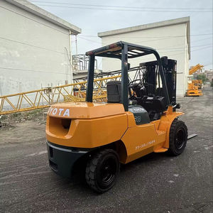 Chariot élévateur à fourche Heli FD50 de 5 tonnes d'occasion, avec déplaceur latéral Three Master, origine Japon, garantie 6 mois - Product Image 1