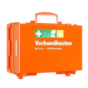 Din 13157 kotak ABS portabel diakui Jerman multi-fungsi Kit pertolongan pertama medis untuk tempat kerja rumah