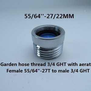 Copper Faucet To Garden Hose Adapter With Aerator Threaded Connection For Bulk Hose Use - Product Image 4