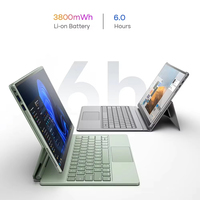 Tablette PC 2-en-1 professionnelle de 13 pouces avec écran tactile étanche 2K, processeur Intel Celeron N5095 de 11e génération, 12 Go de RAM, Windows 11, pour usage bureautique