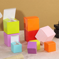Boîte en carton carrée unie DIY, épaissie, colorée, universelle, vide, pour emballage cadeau ou boîte mystère, pour les fêtes, vente en gros, en stock