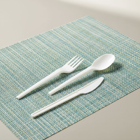 Greenday BPI Compostable 6 inch CPLA Bestek Wegwerpbestek Robuust Mes Vork Lepel Spork voor IJs Restaurant Fruit Salade Picknick