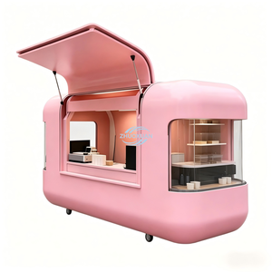 Remolque de Comida Móvil de Fibra de Vidrio Galvanizado, 4 Ruedas, Totalmente Equipado, Carrito de Snacks y Helados - Product Image 4