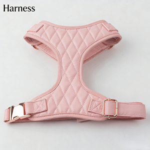 Dafeel Soft Real PU <b>Leather</b> Small <b>Dog</b> <b>Harness</b> Leash Set Personalized Designer Pet <b>Harness</b> Wholesale - Product Image 6