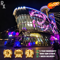 Film LED transparent personnalisé pour vitrine WiFi P4, mur vidéo LED flexible pour publicité en centre commercial, écran d'affichage LED transparent