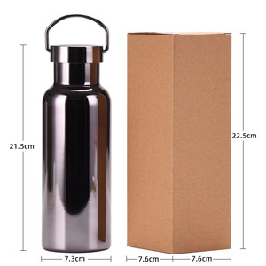 Nouveau lancé 2025 électrolytique Double paroi 500ml bouteilles d'<span class=keywords><strong>eau</strong></span> de sport or argent galvanoplastie 17 oz tasse en métal flacon à vide - Product Image 2
