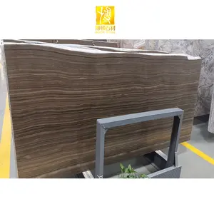 Natural Stone Straight Wooden Vein Brown Obama Wood Marble Flooring Tile