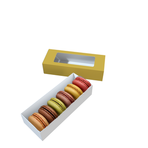 White Cardboard Drawer Mailer Box Cake Dessert Packaging Gift Box Cookie Macaron Food Packaging Box