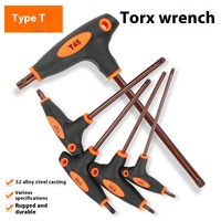 Torx Allen kunci pas T berbentuk Internal heksagonal obeng Mega ukuran bunga tunggal lubang sedang metrik kunci L Internal