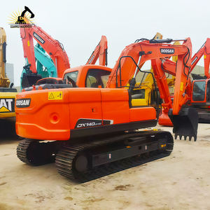 Excavatrice DOOSAN DX140 d'occasion robuste et silencieuse pour la construction de parcs périurbains et les travaux de creusement de fossés de petite envergure pour la conservation des eaux - Product Image 4