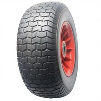 Roue pleine en mousse PU anti-crevaison 16X6.50-8 avec moyeu en plastique rouge pour chariot et voiturette de golf