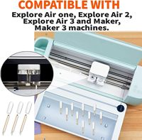 Cuchilla de Corte de Punta Fina Premium Compatible con Cricut Maker Explore Parts Air Expression, con Cuchillas de Repuesto