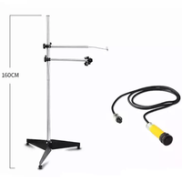 Support trépied universel réglable et durable en acier inoxydable poli de 2 mm d'épaisseur, 1,35 m, pour imprimante jet d'encre sur pied