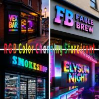 Lettres RGB personnalisées sur mesure, changeantes de couleur, en acrylique 3D pour enseigne de maison, matériau brut anti-jaunissement