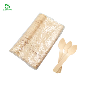Cuillères <span class=keywords><strong>en</strong></span> <span class=keywords><strong>bois</strong></span> de bouleau miniatures écologiques de 110 mm, biodégradables, compostables, jetables pour desserts et camping - Product Image 5