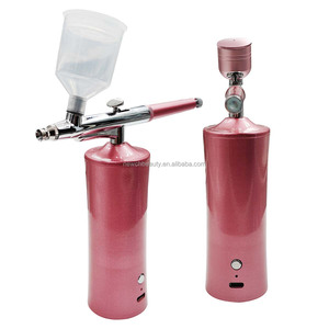 Kit de pulvérisation portable pour maquillage des ongles et décoration de gâteaux avec pistolet pulvérisateur en cuivre et compresseur pour la peinture artistique sur modèle, la coiffure et les loisirs créatifs - Product Image 1