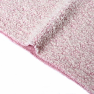 Harga pabrik dalam stok lembut nyaman Pink <span class=keywords><strong>Teddy</strong></span> Mohair wol <span class=keywords><strong>mewah</strong></span> benang Loop bulu wol Tweed Boucle <span class=keywords><strong>kain</strong></span> untuk musim dingin mantel - Product Image 1