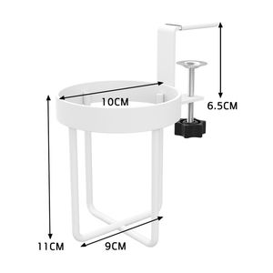 ที่วางแก้วโลหะแข็งแรงทนทานสำหรับติดโต๊ะหรือโต๊ะทำงาน ใช้สำหรับขวดน้ำและแก้ว - Product Image 4