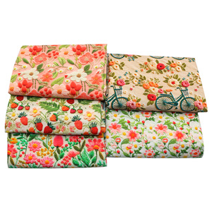<span class=keywords><strong>Tela</strong></span> de algodón y poliéster ligera con estampado de fresa de imitación bordada <span class=keywords><strong>para</strong></span> ropa DIY, Mantel y Material acolchado - Product Image 2