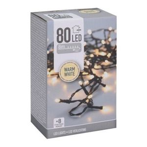 Ghirlanda di 80 LED bianco caldo, 9m, 220v, IP44 - ideale per decorazioni di esterni e interni, feste e celebrazioni. - Product Image 2