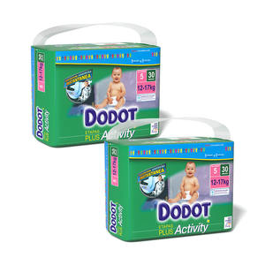 Pañales Desechables <span class=keywords><strong>DODOT</strong></span> Super Grandes de Algodón con Cinta Mágica, Protección Anti-Fugas, Superficie Seca, Absorción de 400-600 ml, Absorbencia 30 - Product Image 2