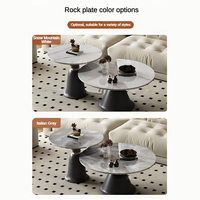 Table basse ronde blanche multifonctionnelle au design moderne, prix bas, sur mesure, avec base en acier carbone pour salon