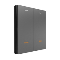 Système Automatique de Maison Intelligente KNX Villas Hôtels Bâtiments Nouvelle Série Interrupteur Mural Intelligent Gris Clair