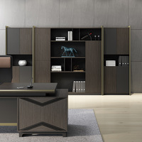 Bureau simple moderne de luxe léger en MDF personnalisable à usage commercial, grand bureau individuel pour superviseur de bureau avec quincaillerie de haute qualité