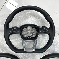 Volant de direction en cuir chauffant modifié pour Audi A3 A4L A5 A6L A7 Q2L Q5 Q5L Q7 Coupé Roadster RS avec palettes de changement de vitesse