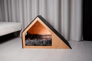 Casa de perro interior ecológica moderna, Muebles personalizados para mascotas, jaula para perros y cama, muebles para casa de cachorros - Product Image 2