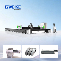 Máquina de Corte Láser de Fibra para Chapa Metálica de Formato Ultra Grande, Serie GKS8025SL SL de G.WEIKE, CNC de Alta Precisión, Diseño Dividido, Inovance