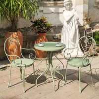 Ensemble de salle à manger d'extérieur moderne 4 pièces Offre Spéciale table ronde en métal et chaise de jardin pour la maison, le patio, la plage et l'hôtel