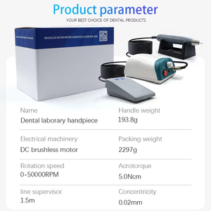 치과 실험실 용 발 페달 마이크로 모터 연마 장치와 치과 용 브러시리스 마이크로 모터 50000/70000 RPM - Product Image 3