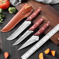 Couteau à désosser et à découper la viande, couteau de boucher pour l'abattage de porcs et de moutons, couteau multifonctionnel pour le rasage, le dépeçage et le sanglage, lame en acier 4Cr 60